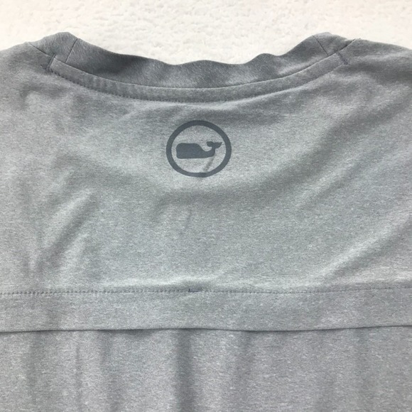 Vineyard Vines Shirt Mens Medium Grey Performance Stretch Preppy Vented Back - Picture 9 of 11